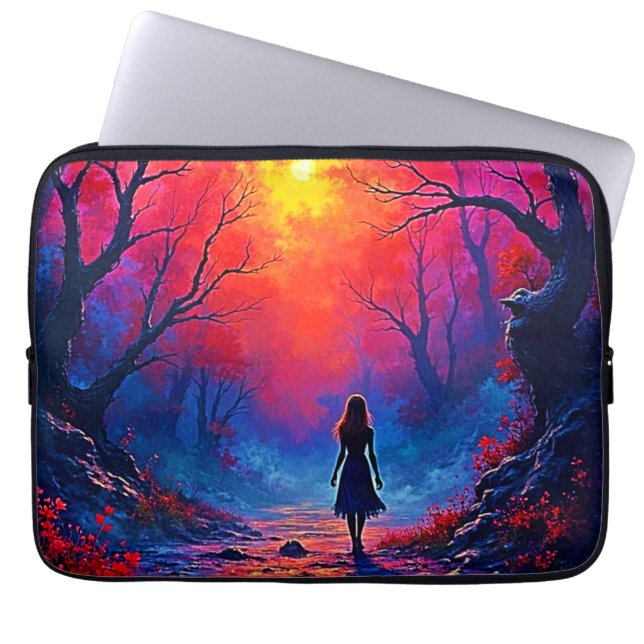 Magical Forest Girls Solitude Design Laptopschutzhülle (Vorderseite)