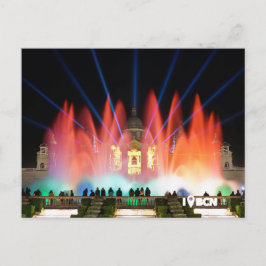 Magical fountain, Barcelona, Spain Postkarte