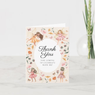 Magical Garden Floral Fairy Birthday Party Dankeskarte