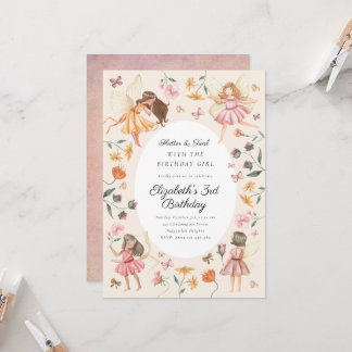 Magical Garden Floral Fairy Birthday Party Einladung