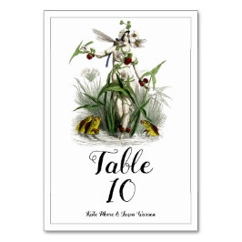 Magical Garden Wedding Burgundy Green Tischnummer