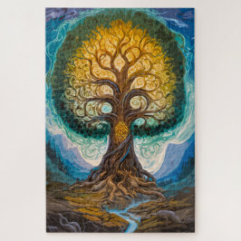 Magical Glowing Tree Of Life Swirling Fantasy