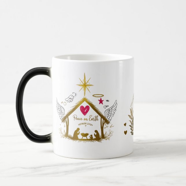 Magical Golden Nativity Color Morphing Mug  Verwandlungstasse (Links)