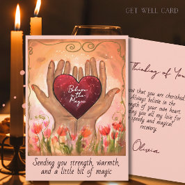 Magical Hands Heart Get Well Soon Healing Card Feiertagskarte