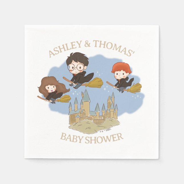 Magical Harry Potter and Hogwarts Baby Shower Serviette (Vorderseite)