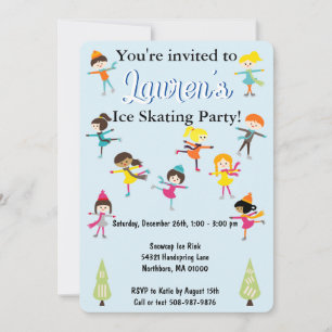 Magical Ice Skaten Birthday Party Einladung