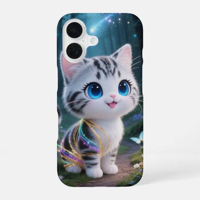 Magical Kawaii Cat Phone Case iPhone 16 Hülle (Rückseite)