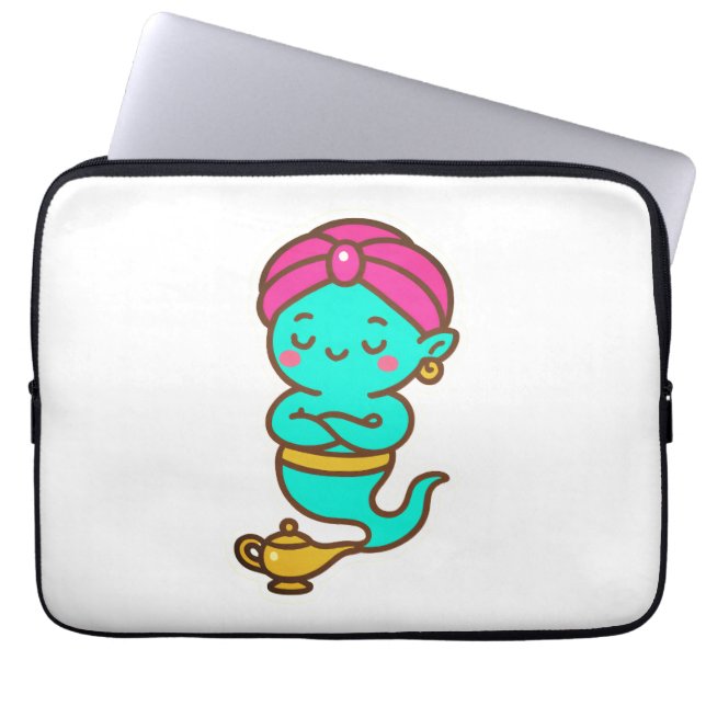 Magical Kawaii Djinn - Neon Spirit Laptopschutzhülle (Vorderseite)