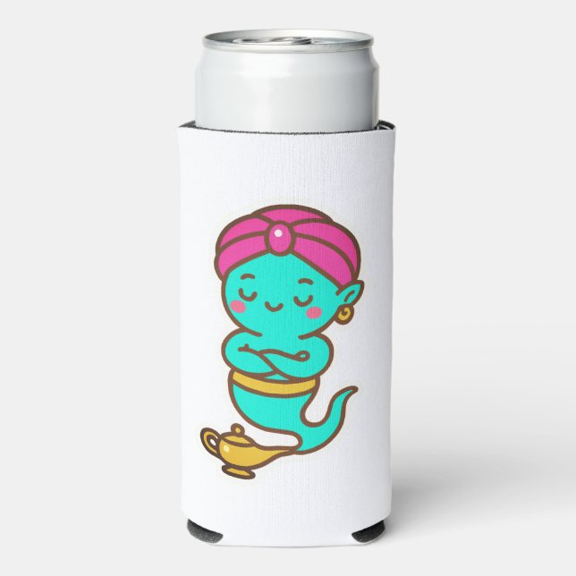 Magical Kawaii Djinn - Neon Spirit Selters Dosenkühler (Seltzer Rückseite)