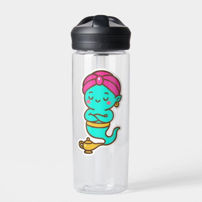 Magical Kawaii Djinn - Neon Spirit Trinkflasche (Vorderseite)