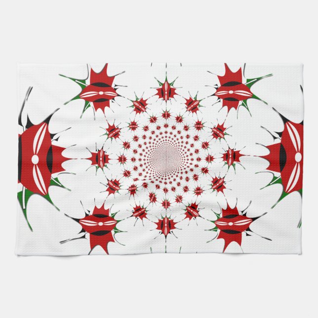 Magical Kenya: Kaleidoskop Kultur Identität 🇰 🇪 Geschirrtuch (Horizontal)
