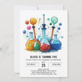 Magical Kids' Gear Scientist zum Geburtstag Einladung