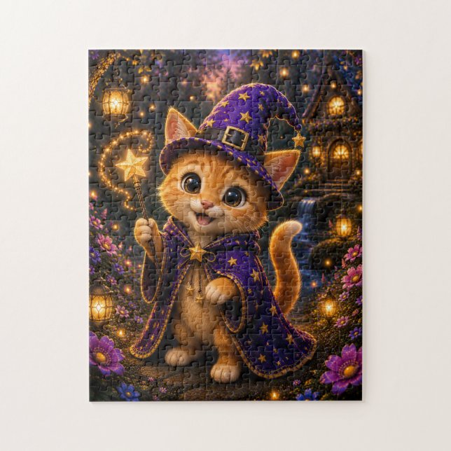 Magical Kitten Wizard Jigsaw Puzzle (Vertikal)