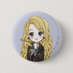 Magical Luna Lovegood Watercolor Button