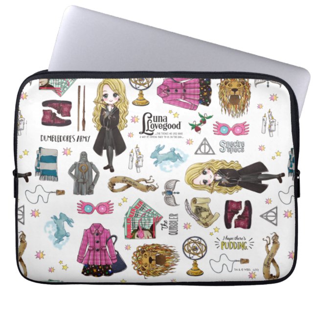 Magical Luna Lovegood Watercolor Laptopschutzhülle (Vorderseite)