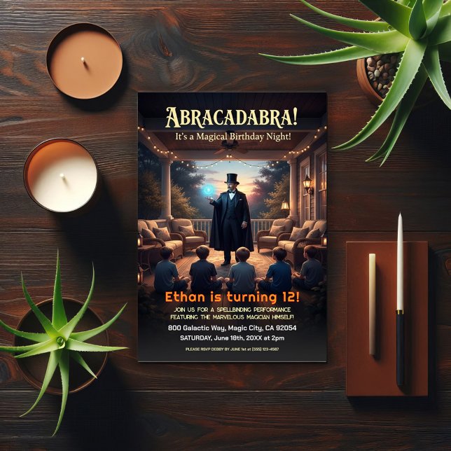 Magical Magician Birthday Party  Einladung (Von Creator hochgeladen)