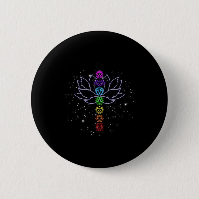 Magical Mandala Lotus Lines Cool Mandala Design Lo Button (Vorderseite)