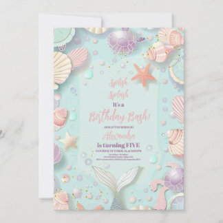 Magical Mermaid Birthday Einladung