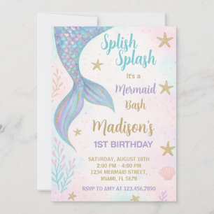 Magical Mermaid Birthday Einladung