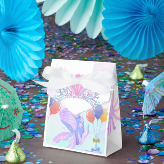 Magical Mermaid Birthday Invitation Card Geschenkschachtel