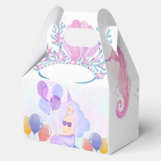 Magical Mermaid Birthday Invitation Card Geschenkschachtel