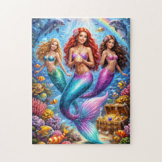 Magical Mermaid Lagoon Bright Underwater Fantasy 