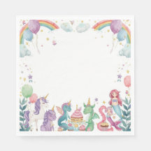 Magical Mermaids Unicorns Rainbow Personalized