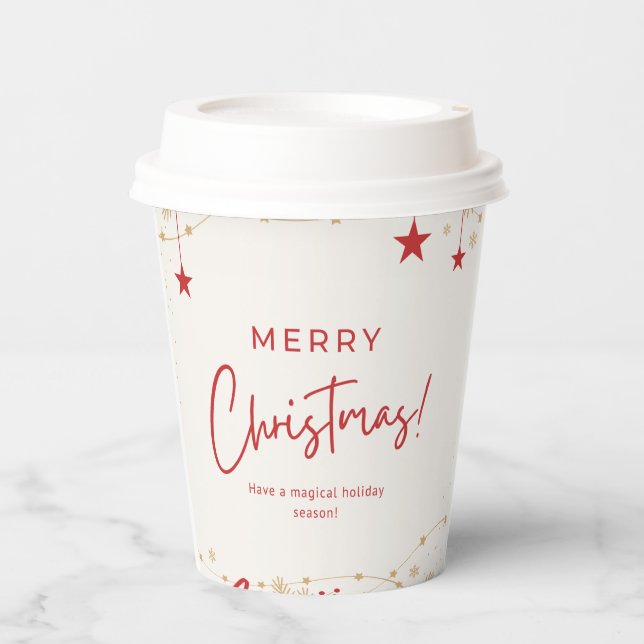 Magical Merry Christmas Pappbecher (Vorderseite)