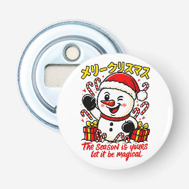 Magical Merry Christmas Snowman Festive Candy Cane Flaschenöffner