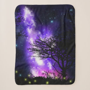 Magical Milky Way Sherpa Blanket Sherpadecke