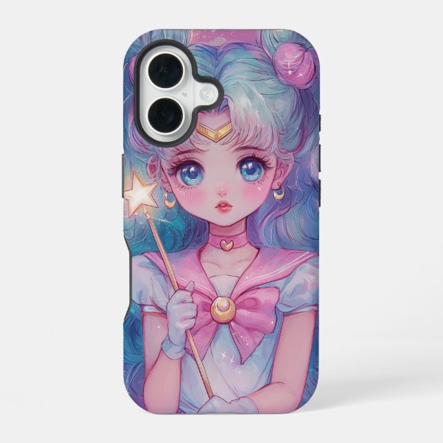 Magical Moon Guardian Anime Phone Case iPhone 16 Hülle (Rückseite)