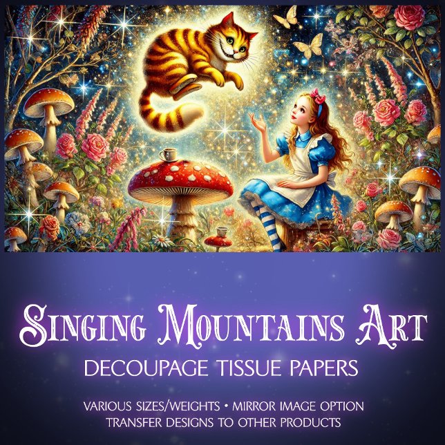 Magical Mushroom Meeting Vintage Wonderland Seidenpapier (Von Creator hochgeladen)