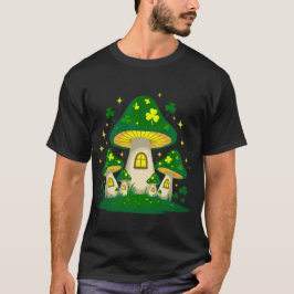 Magical Mushroom Village With Glowing T-Shirt