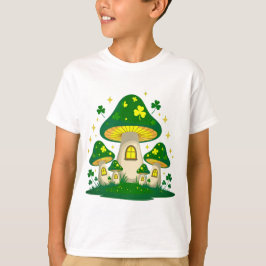 Magical Mushroom Village With Glowing T-Shirt
