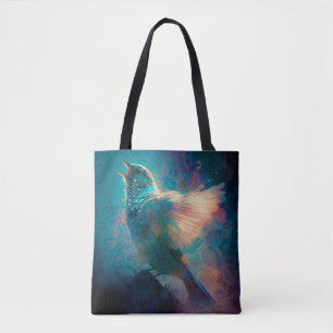 Magical Mystical Songbird Singing Its Song Tasche