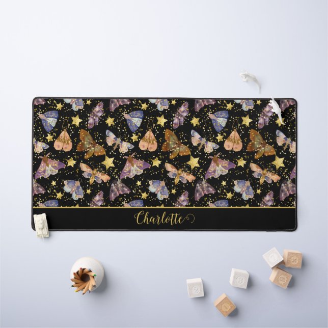 Magical Night Moth Faux Gold Parties scintillant C (Tableau pour enfants)