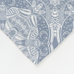Magical Owl Mandala Fleecedecke