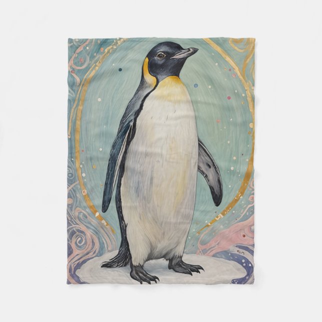 Magical Pastel Penguin Fleecedecke (Vorderseite)