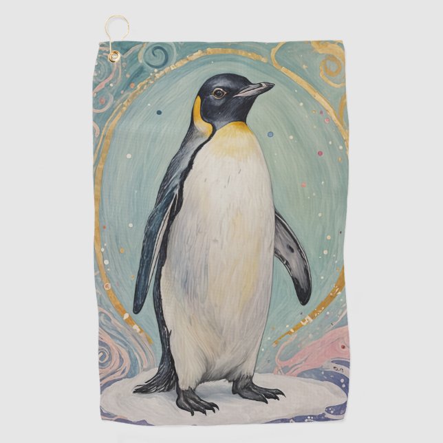 Magical Pastel Penguin Golfhandtuch (Vorderseite)