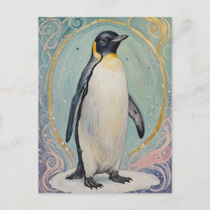 Magical Pastel Penguin Postkarte