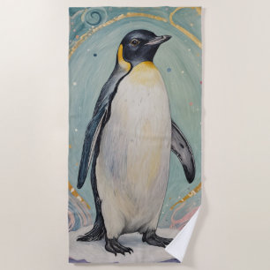 Magical Pastel Penguin Strandtuch
