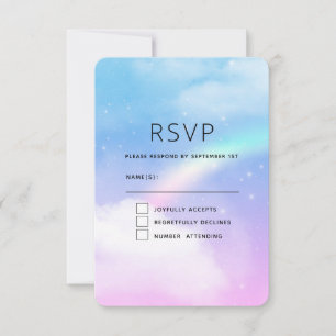 Magical Pastel RSVP Karte