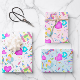 Magical Pastel Unicorn Geschenkpapier Set
