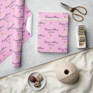 Magical Pastel Unicorn Rainbow Birthday Party Geschenkpapier