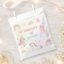 Magical Pastel Unicorn Rainbow Birthday Party Geschenktütchen