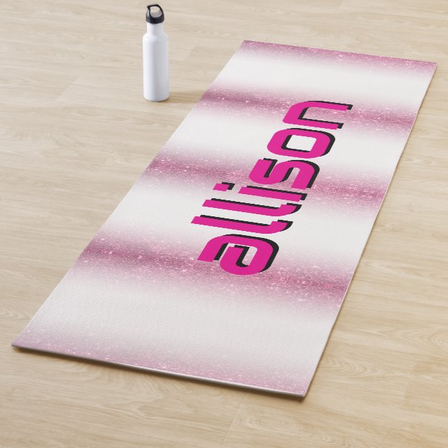 Magical pink background name Personalized  Yogamatte (Beispiel)