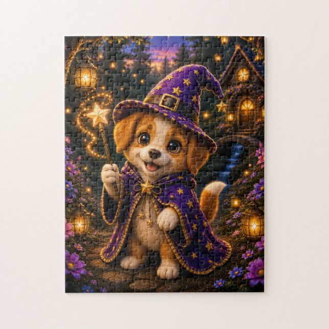 Magical Puppy Wizard Jigsaw Puzzle (Vertikal)