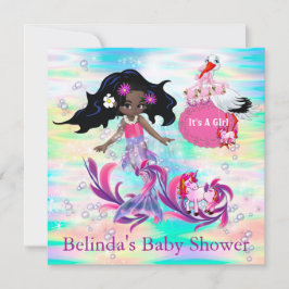 Magical Rainbow Baby Mermaids Mitteilungskarte