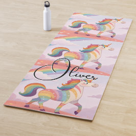 Magical Rainbow Unicorn name Personalized  Yogamatte