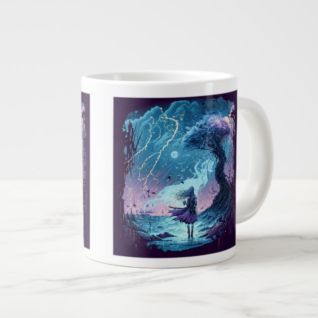 Magical Rainstorm Jumbo Tasse (Vorderseite Rechts)
